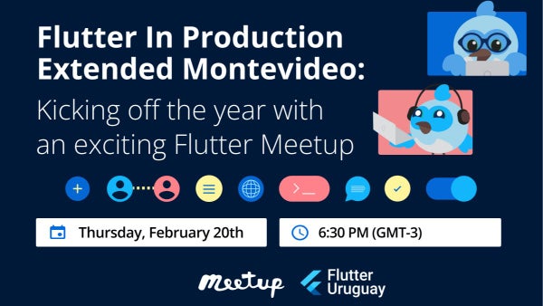 papa_gianfranco's tweet card. Join us for *Flutter In Production Extended Montevideo* at Somnio Software HQ as part of Google's Flutter Extended Meetups! 🚀 🗓️ **When:** February 20th, 6:30 PM (GMT-3)