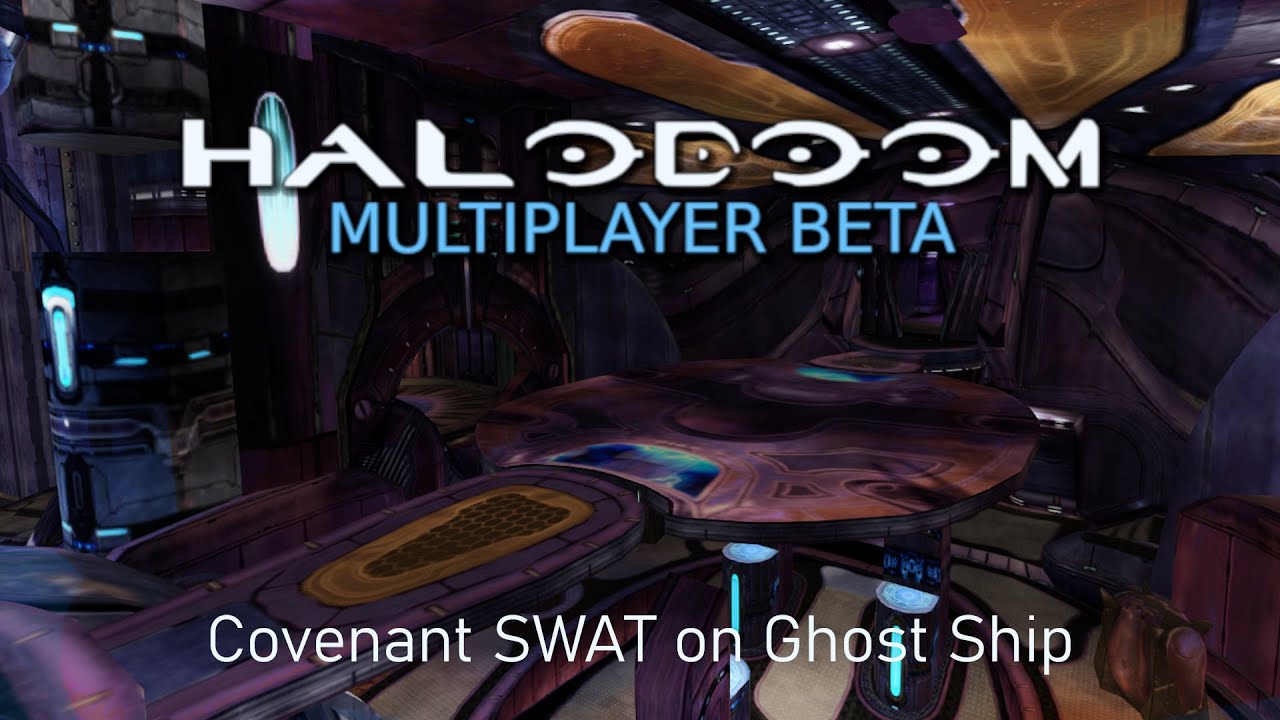 HalodoomGame's tweet card. Halodoom Playtest - Covenant SWAT on Ghost Ship (Bots)