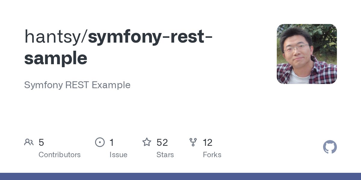 hantsy's tweet card. Symfony REST Example. Contribute to hantsy/symfony-rest-sample development by creating an account on GitHub.