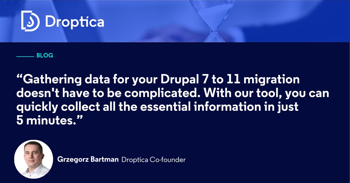 droptica's tweet card. Migrating from Drupal 7 to the latest version, like Drupal 11, might seem like a big challenge, but it doesn’t have to be.