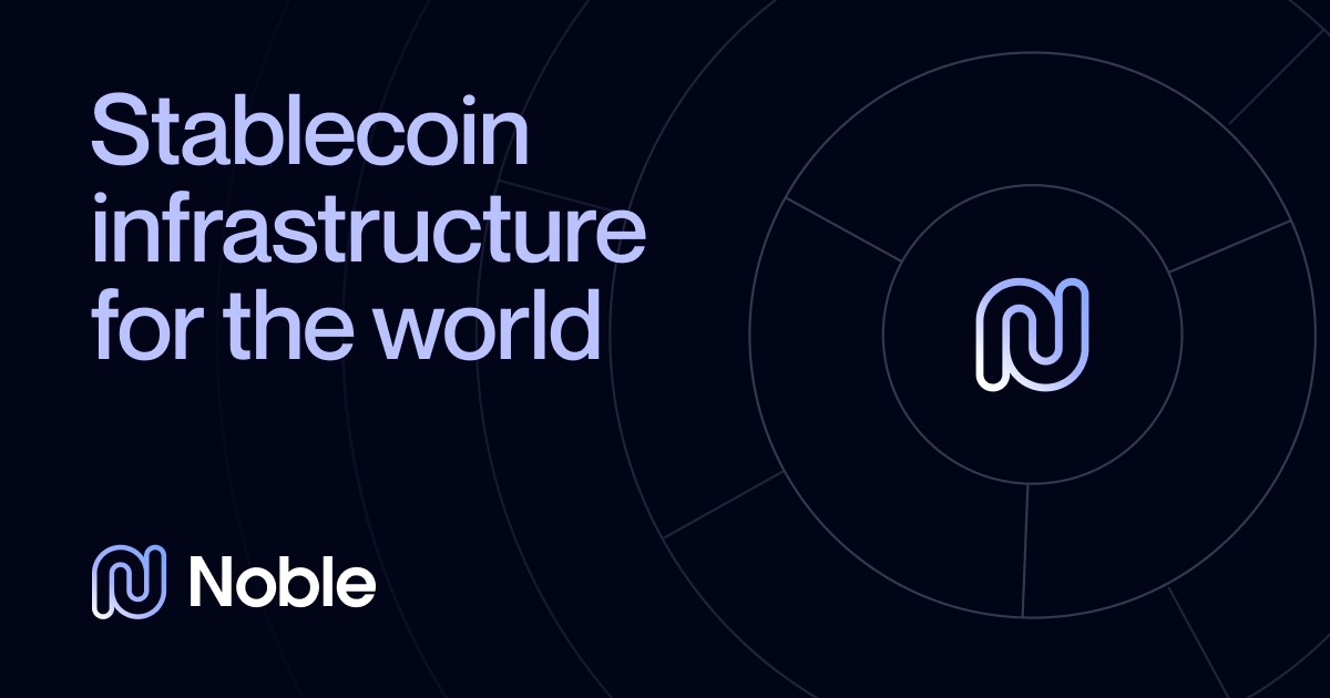 Candycripto's tweet card. Noble's purpose-built stablecoin infrastructure scales legacy financial and payments systems