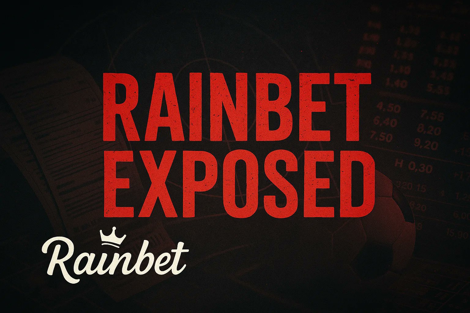 PaddyKeoghAF's tweet card. Rainbet exposed: fake bet slips, offshore licences, predatory terms. The unregulated bookie preying on football fans and voiding winnings.