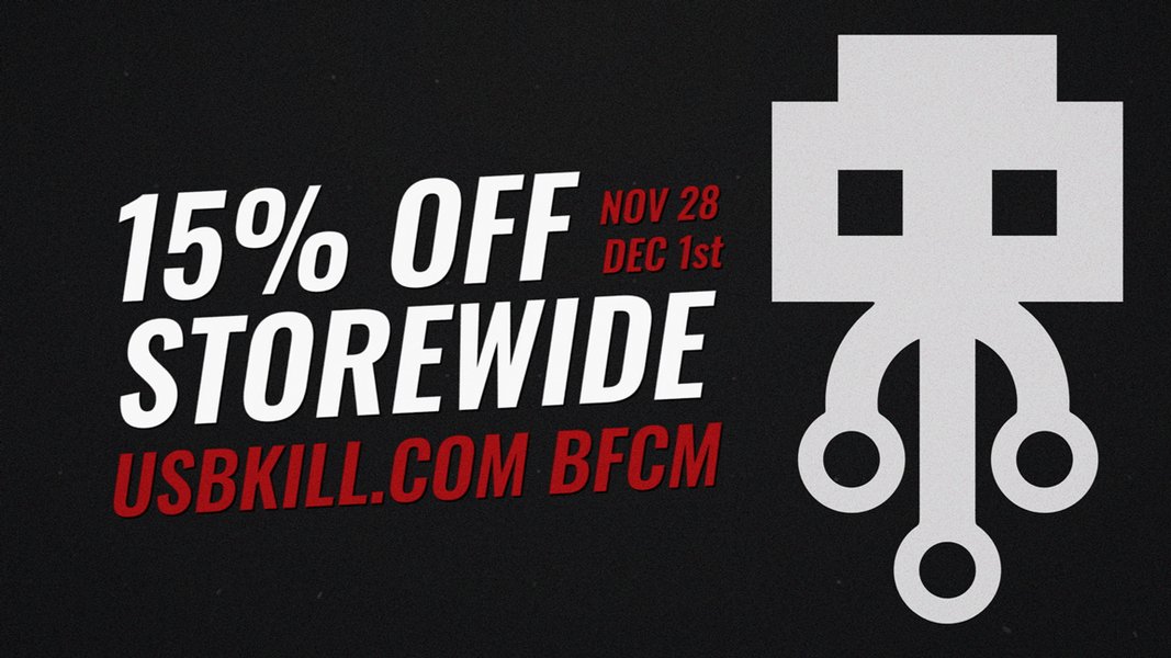 USBKill's tweet card. The wait is over. The USBKill.com Black Friday & Cyber Monday Event has officially launched. For security professionals, penetration testers, and hardware enthusiasts, this is the definitive moment...