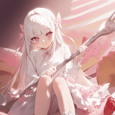 pAInter_AI_ART's tweet card. 『お菓子の時間ですよ～♡』