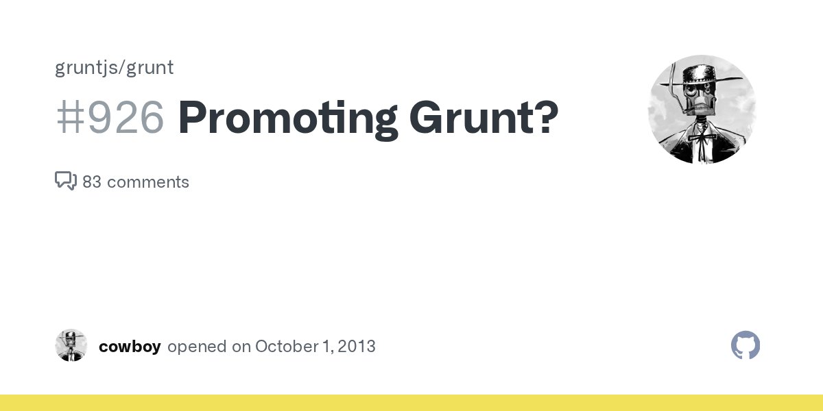 khalillechelt's tweet card. How can we better promote Grunt? I, along with @sindresorhus and @Kahlil, who emailed us recently, have a few ideas. We should: Tweet more consistently. Publish regular blog posts highlighting favo...