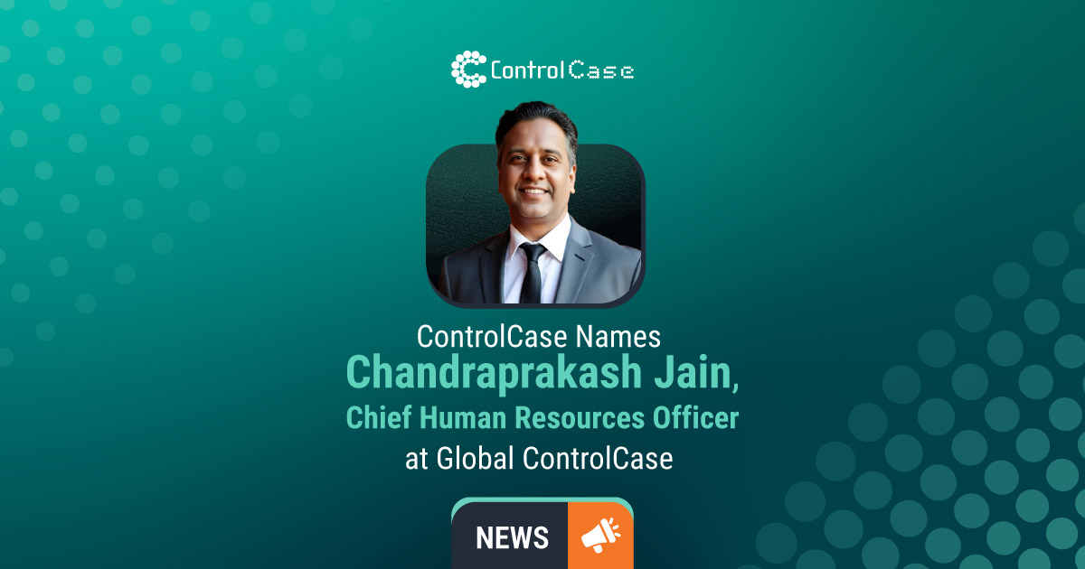 ControlCase's tweet card. October 07, 2025 – ControlCase, the global leader in cybersecurity and IT compliance solutions, is excited to announce the appointment of Chandraprakash Jain as Chief Human Resources Officer. In his...
