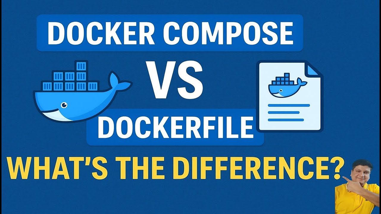 codeonedigest's tweet card. Docker Compose vs Dockerfile: What's the Difference? | Explained for...