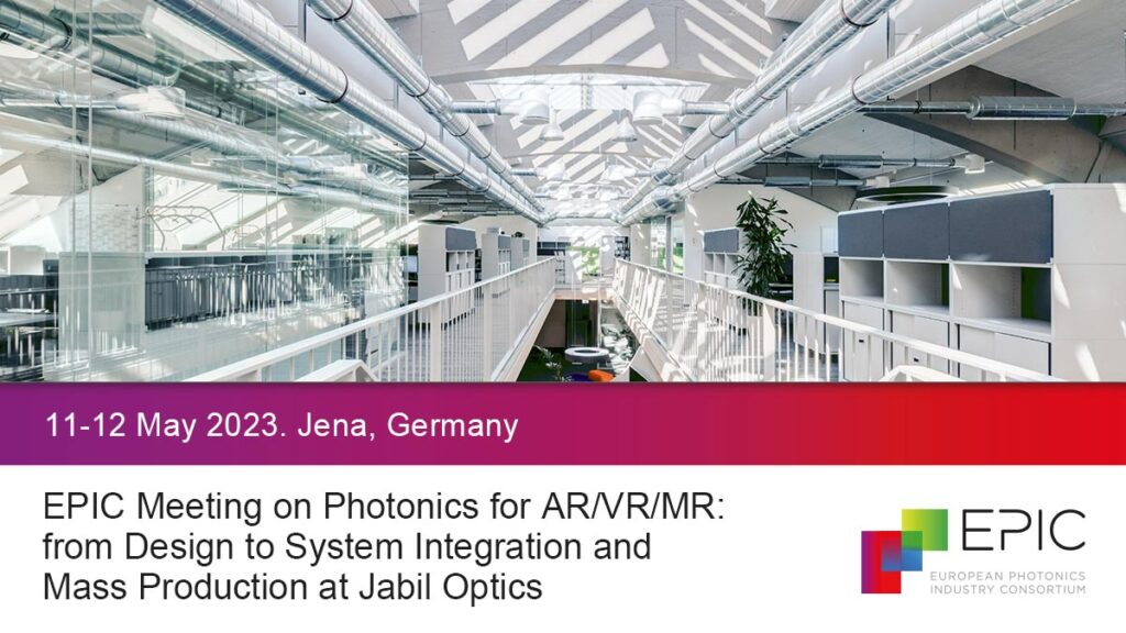 NunoEngineering's tweet card. EPIC Meeting on Photonics for AR/VR/MR: from Design to System Integration and Mass Production at...