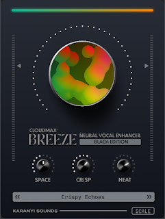 kontaktina's tweet card. 【期間限定無償配布】Karanyi Soundsがブラックフライデーに新作のAIボーカルエフェクトプラグイン「Cloudmax Breeze Black Edition」(通常49.00ドル)リリースを発表、事前登録者全員に期間限定無償配布中！！