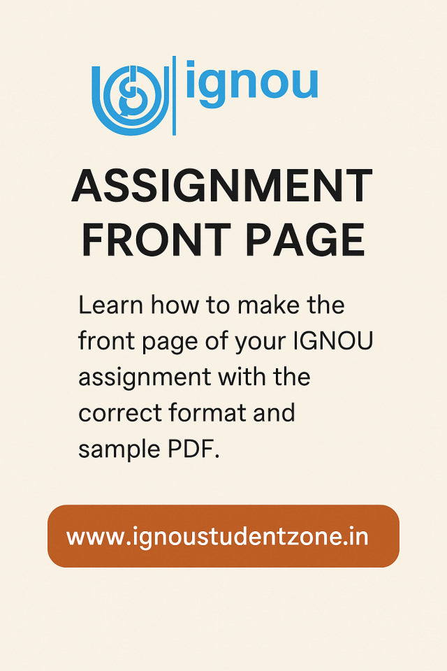 IgnouZone's tweet card. 💬 0  🔁 0  ❤️ 0 · 📝 IGNOU Assignment Front Page – Format & Sample PDF Are you submitting your IGNOU assignments but unsure how to make the front page of IGNOU Assigment ? Don't worry — we've got…