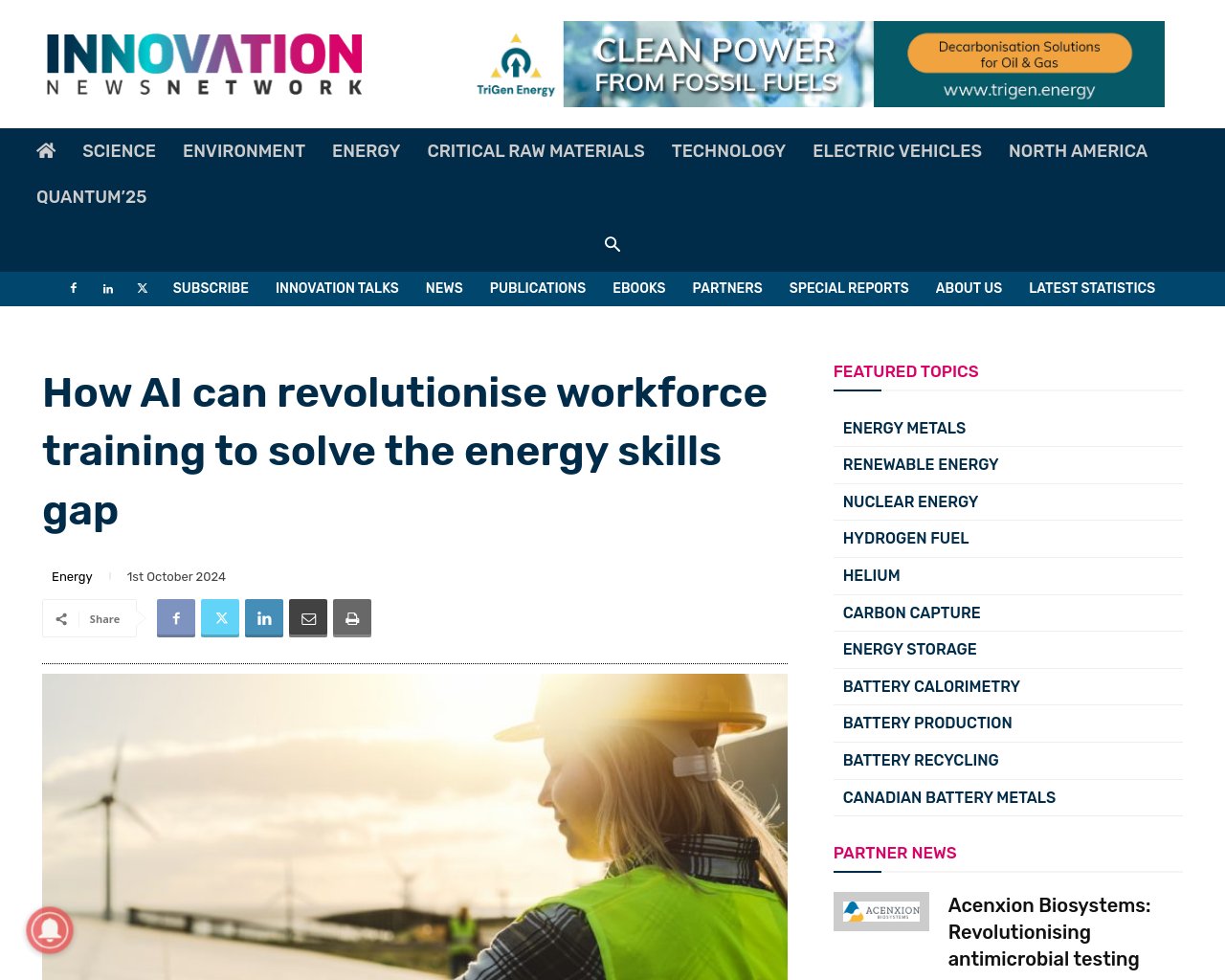 managetech_inc's tweet card. 要約: Generative AI（ChatGPTなど）は人間の創造性を高める能力がある エネルギー業界におけ