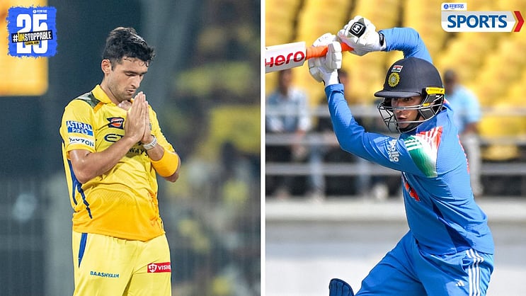 SakalMediaNews's tweet card. SMAT 2025: T20 सामन्यात सुपर ओव्हरचा ड्रामा! अभिषेक शर्मा गोल्डन डकवर बाद, CSK च्या गोलंदाजांनं दोनदा धाडलं माघारी