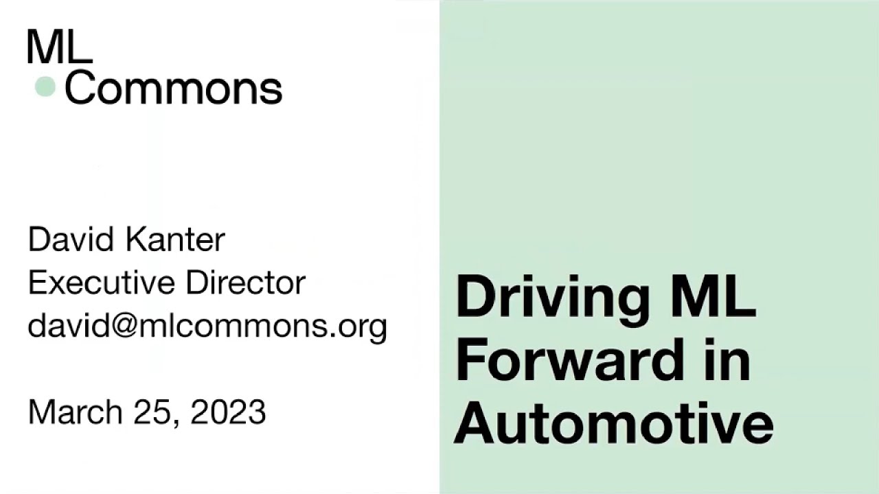 MLPerf's tweet card. Driving ML Forward in Automotive - David Kanter - 2023 CASPA Spring...