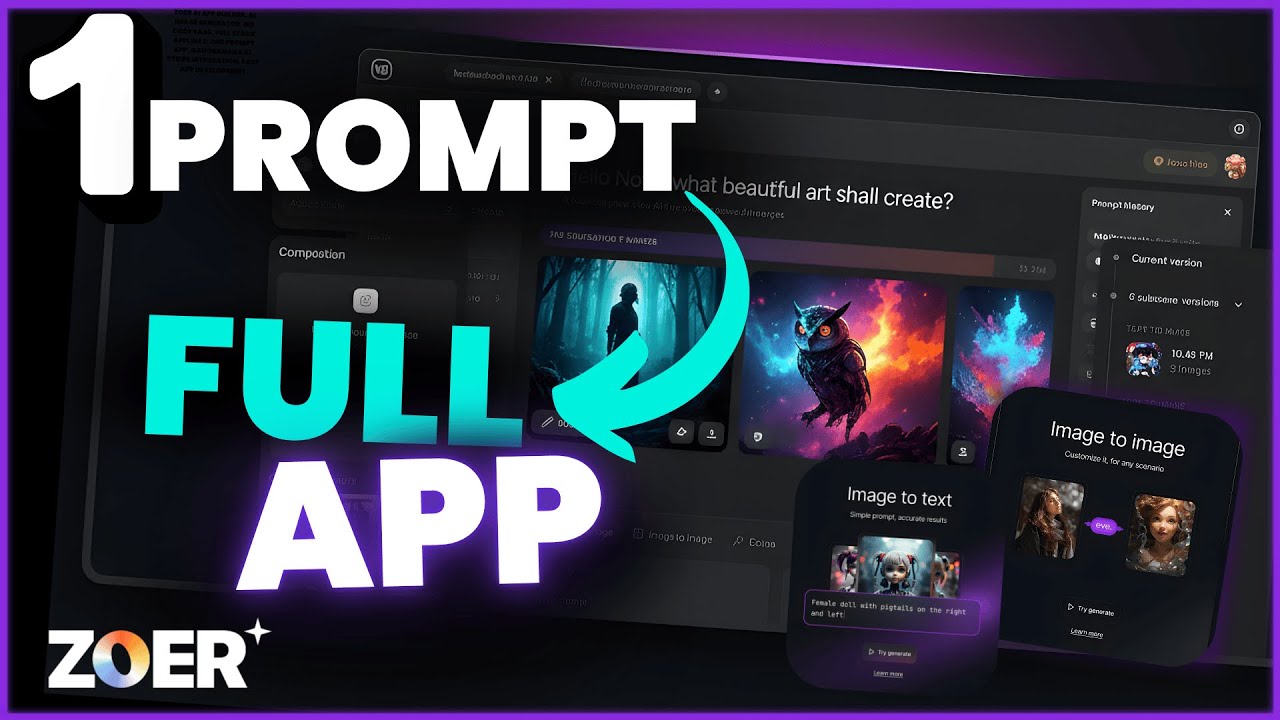 Zoer_ai's tweet card. I Built a NanoBanana AI Image Generator App in 10 Minutes (One...