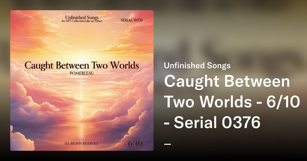 SERIAL_0000's tweet card. An NFT Collection Like no Other. Unfinished Songs is a unique collection of accumulated life experiences turned into 45 song lyrics and meaningful texts. Being reflected within Unfinished Songs'...