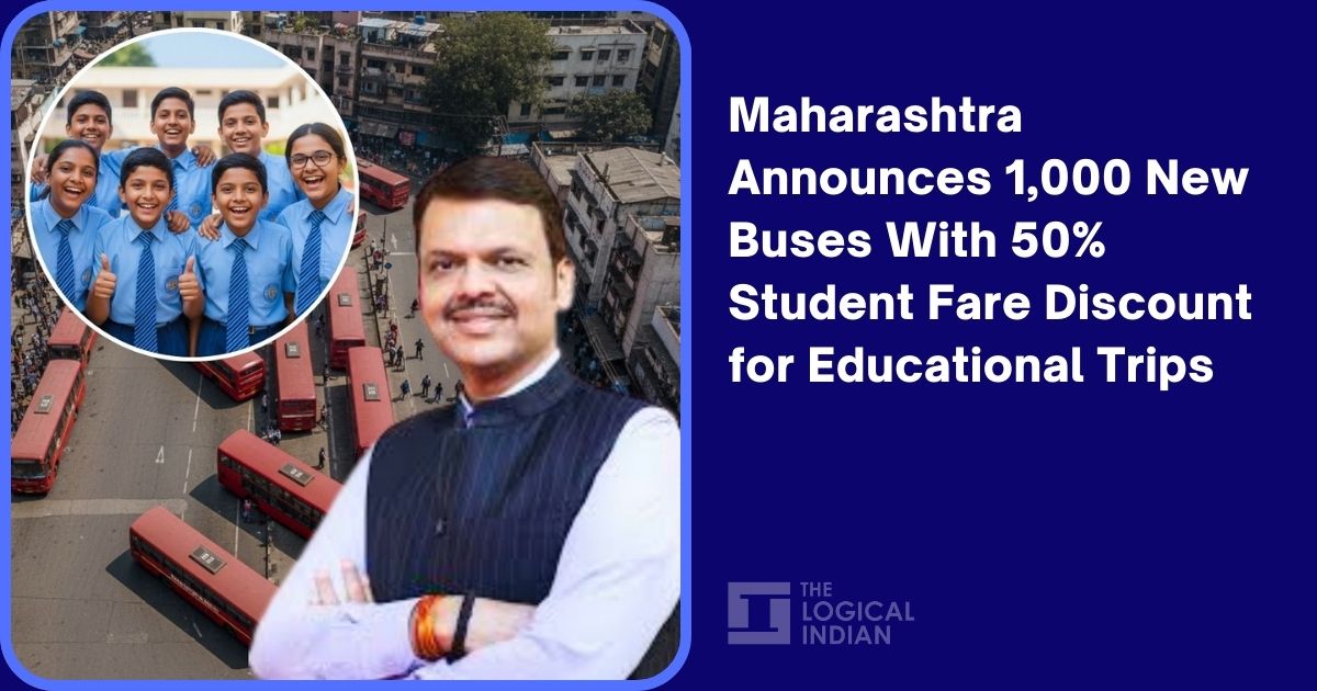 LogicalIndians's tweet card. Maharashtra to roll out 1,000 new buses offering students a 50% discount for safe, affordable educational trips.