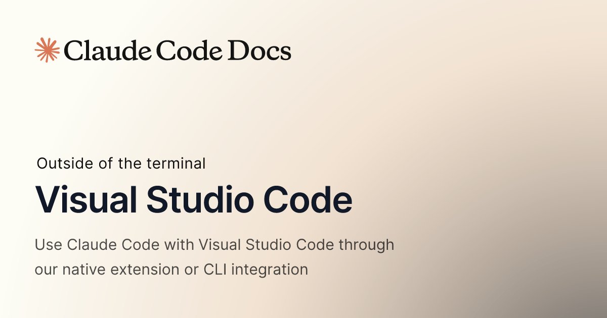hyunbinseo97's tweet card. Use Claude Code with Visual Studio Code through our native extension or CLI integration
