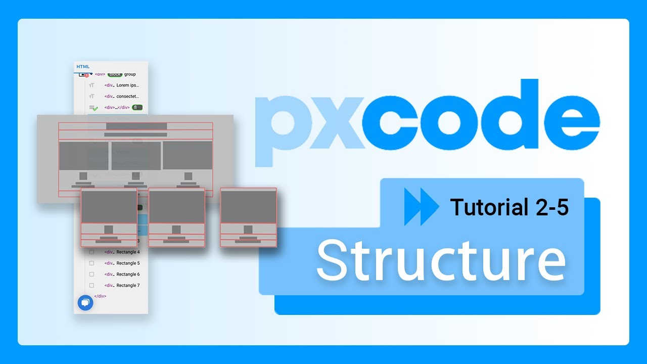 px_code's tweet card. 【2-5】pxCode Structure：Simplify —— Append —— Layout (Design to HTML)