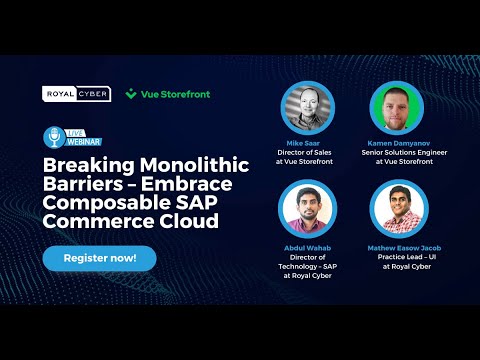 VueStorefront's tweet card. Breaking Monolithic Barriers – Embrace Composable SAP Commerce Cloud...
