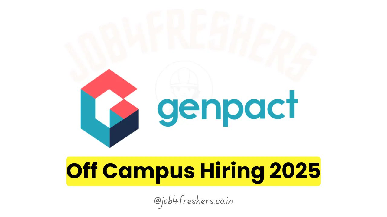 Job4freshers_'s tweet card. Genpact Off Campus 2025: Genpact a leading company, is set to conduct an Off Campus Drive in 2025, offering opportunities for freshers to join as Process