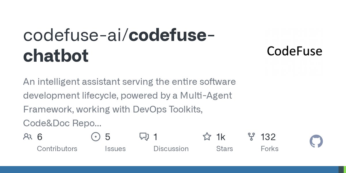 firozkhxn_'s tweet card. An intelligent assistant serving the entire software development lifecycle, powered by a Multi-Agent Framework, working with DevOps Toolkits, Code&Doc Repo RAG, etc. - codefuse-ai/codefuse...