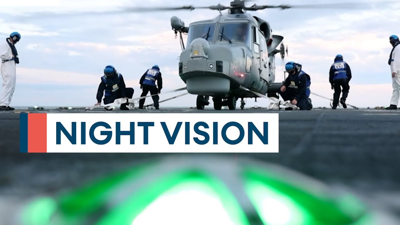 HMSTrent's tweet card. Royal Navy's incredible new horizon laser lights land helicopters in...