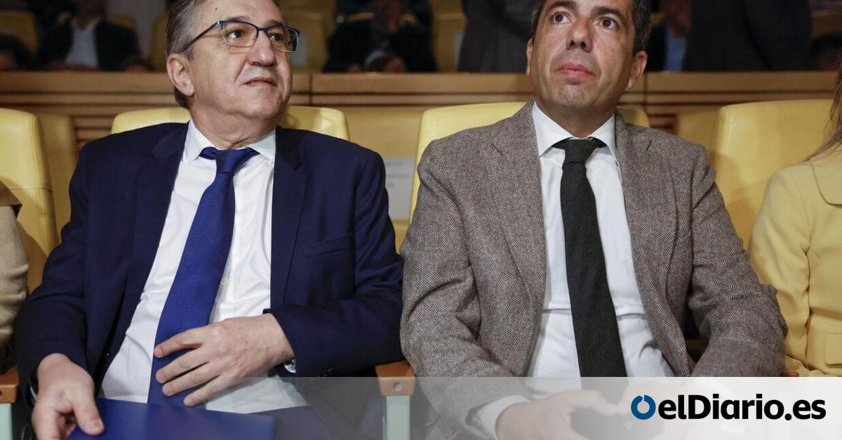 eldiariocv's tweet card. El president comparte mesa y mantel a menos de una semana del pleno de investidura de Juan Francisco Pérez Llorca en La Nucía (Alicante) con algunos de sus consellers, como el controvertido respons...