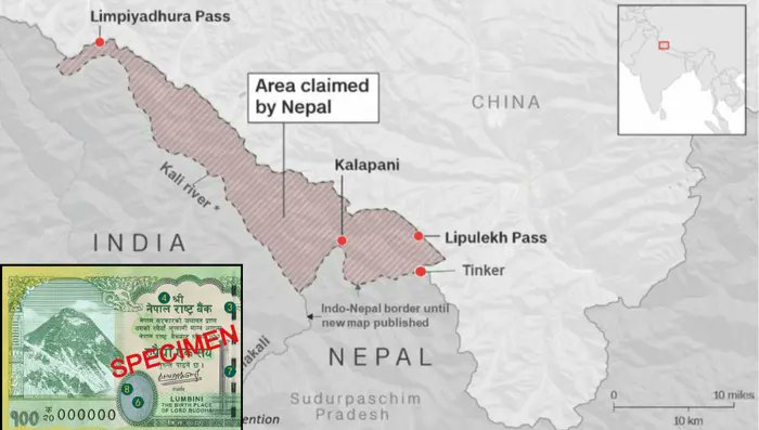 BytesOdisha's tweet card. New Delhi: A major diplomatic row has erupted after Nepal released a new Rs 100 currency note on Thursday, with
