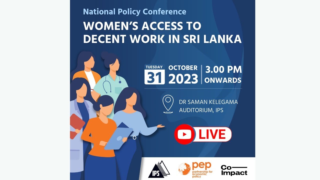 TalkEconSL_IPS's tweet card. National Policy Conference | Women’s Access to Decent Work in Sri...