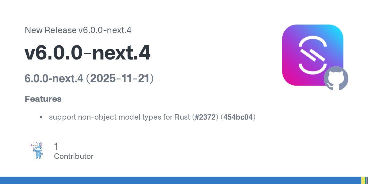 AsyncAPISpec's tweet card. 6.0.0-next.4 (2025-11-21) Features support non-object model types for Rust (#2372) (454bc04)