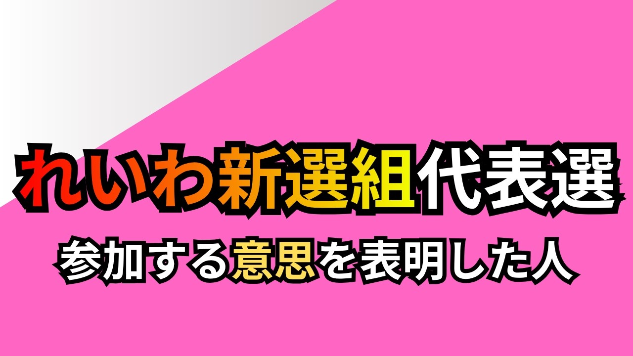 seijinanda's tweet card. れいわ新選組代表選に参加する意思を表明した人