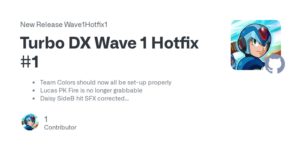 TurboDXMod's tweet card. Team Colors should now all be set-up properly Lucas PK Fire is no longer grabbable Daisy SideB hit SFX corrected Daisy Toad fixes Wario balance changes Wario Shieldbreak SFX is no longer Captain Fa...