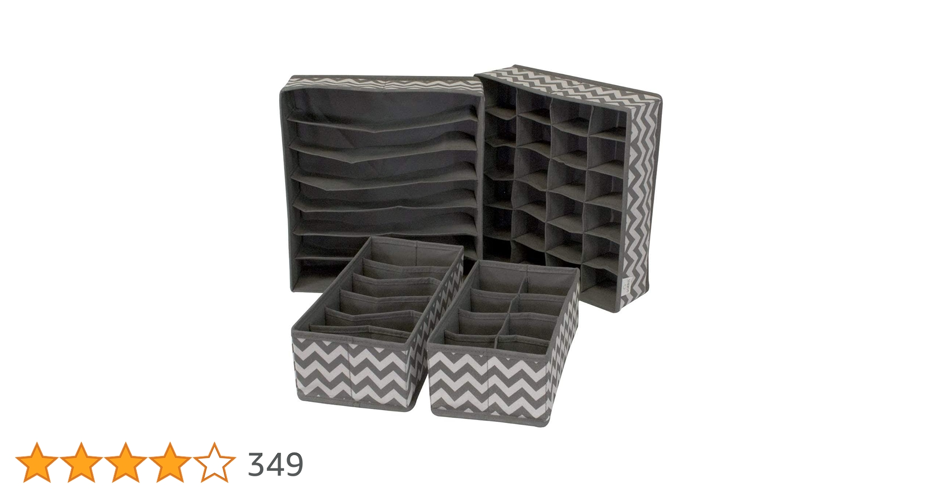 AllDealsInd's tweet card. Niwlix Sock Underwear Drawer Organizer Dividers, 45 Cell Foldable Fabric Dresser Closet Organizers and Storage Bins for Clothing, Baby Clothes, Bra, Panty, Scarf, Ties (Wave)