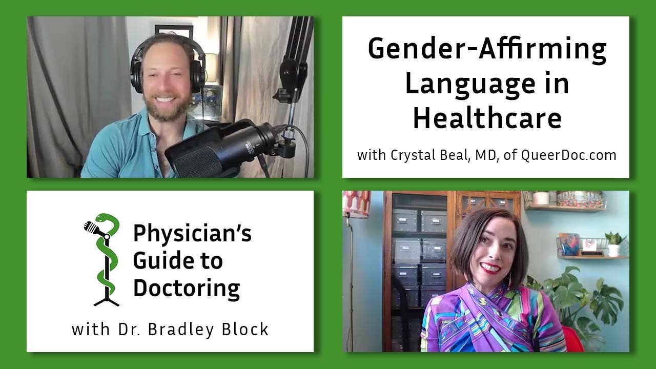 DocQueer's tweet card. Gender-Affirming Language in Healthcare with Crystal Beal, MD, of...