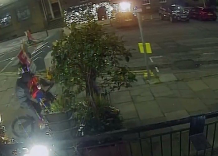 thesnewsline's tweet card. The thief who was caught on camera snatching a giant Nutcracker in Edinburgh probably isn’t in the Christmas