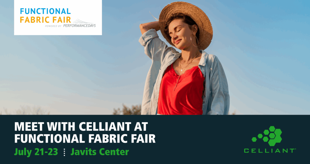 Celliant's tweet card. May 23, 2025 - CELLIANT takes on Functional Fabric Fair New York, the premier trade show for performance textiles, functional fabrics, and innovations transforming the future of apparel and wellnes...