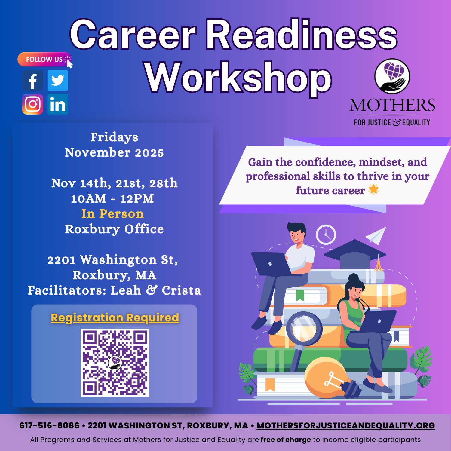 WeSayItsNotOkay's tweet card. The Career Readiness Workshop is designed to help participants build the foundational skills, confidence, and professional awareness necessary for workplace success. The training focuses on essential...