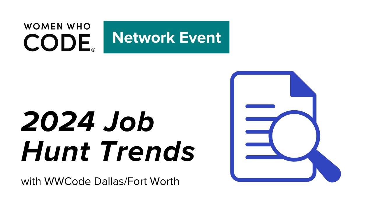 WWCodeDFW's tweet card. 2024 JOB Hunt Trends