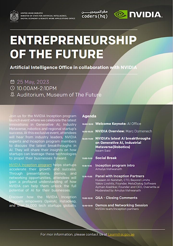 hnatsheh's tweet card. Very glad to speak at this event discussing the Generative AI #GenAI opportunities and use cases. This event is organized by the AI Office of UAE in collaboration with Nvidia. The event will be held...