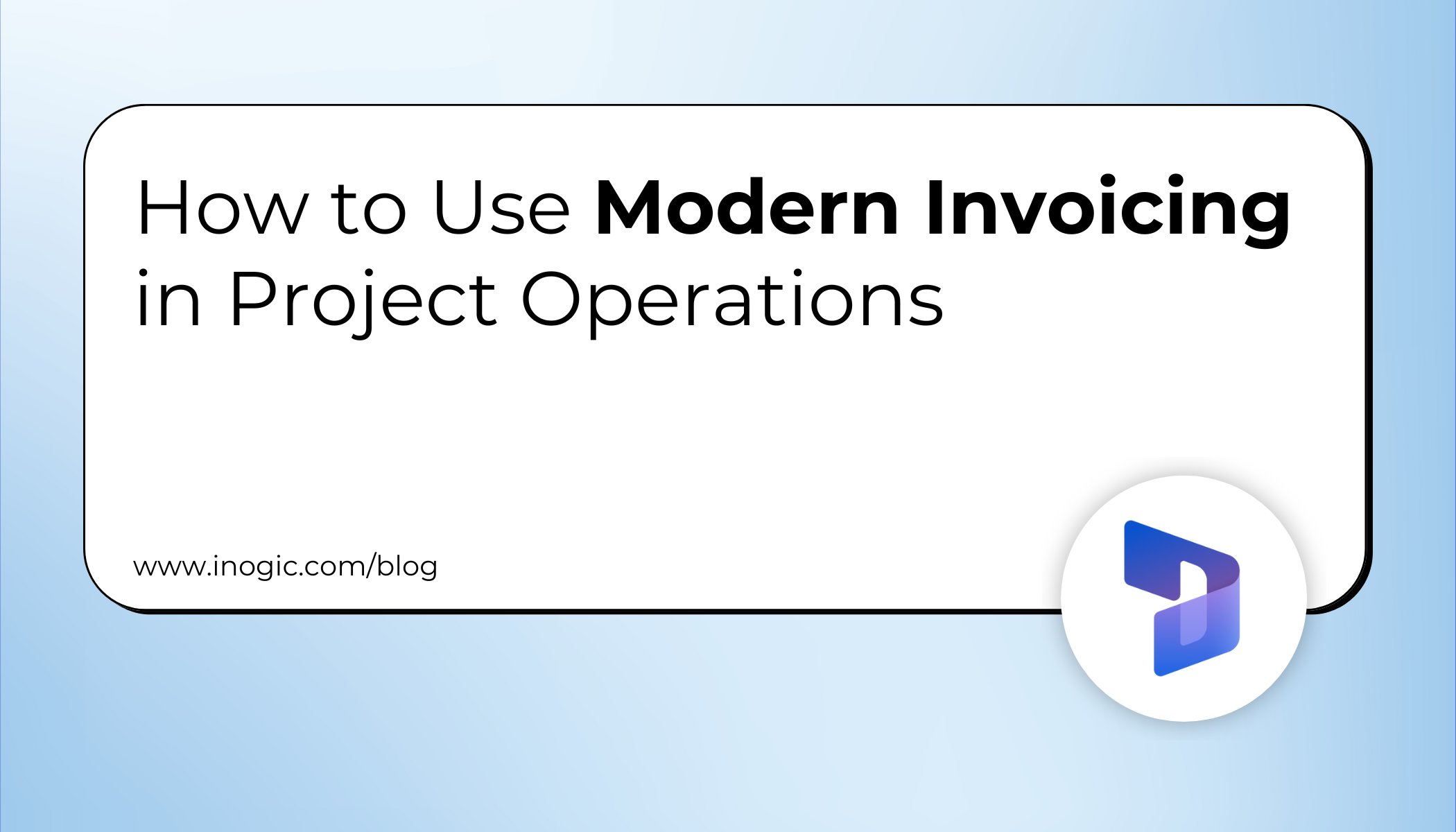 inogic's tweet card. Managing invoicing within project operations is an integral part that project managers use on a daily basis for billing purposes. Earlier invoicing in Project Operations required multiple clicks and...