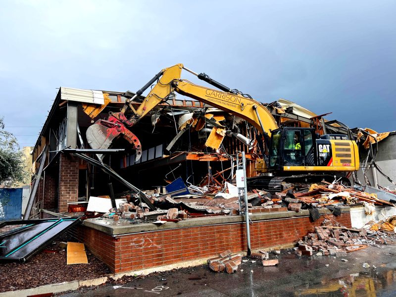 GarrisonDemoEng's tweet card. The start of the demolition process is the opening of a structure - no locksmith needed! We are proud to be a #union contractor signatory to OPERATING ENGINEERS LOCAL UNION NO. 3. and the Operating...