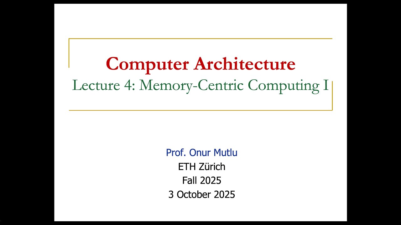 _onurmutlu_'s tweet card. Computer Architecture - Lecture 4: Memory-Centric Computing I (Fall...