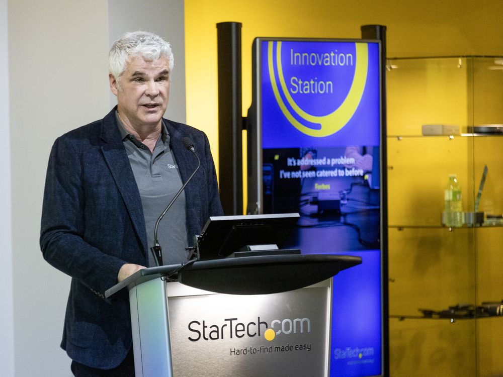 LFPress's tweet card. StarTech.com marks 40 years, from a London basement to global success