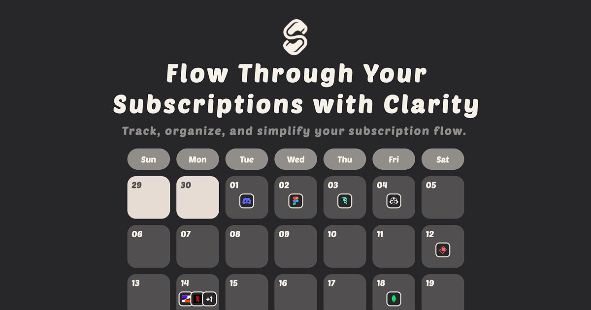 ridemountainpig's tweet card. Easily flow through your subscriptions with Subflow. Track spending, organize recurring payments, and take control of your subscription management.
