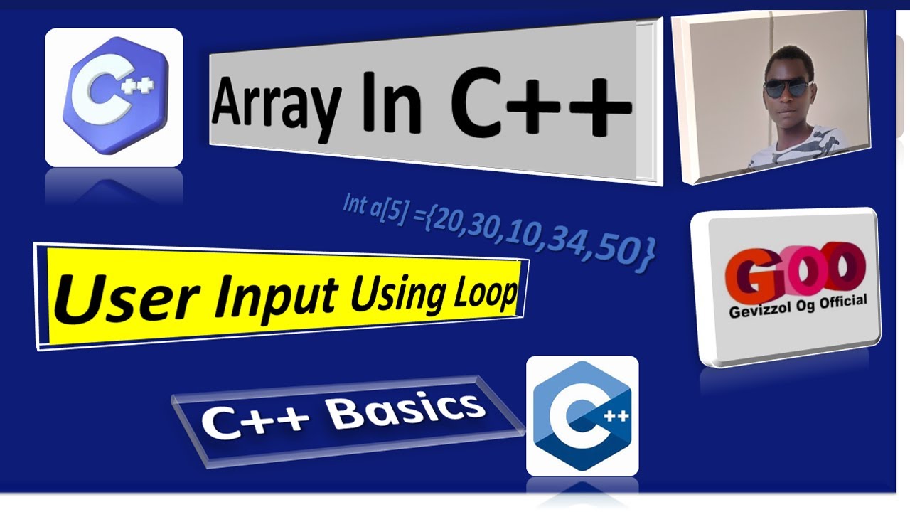 gevizzol2020's tweet card. 💻C++ Arrays Lesson 10: Pro Way to Take User Input with Loops | Save...