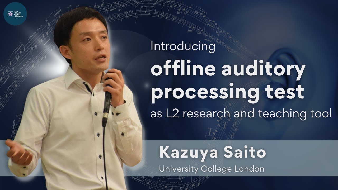 L2SpeechTools's tweet card. Dr. Kazuya Saito: Introducing offline auditory processing test as L2...