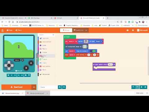 rafaelsol's tweet card. Criando jogo no MakeCode Arcade estilo aventura 2D tipo plataforma...