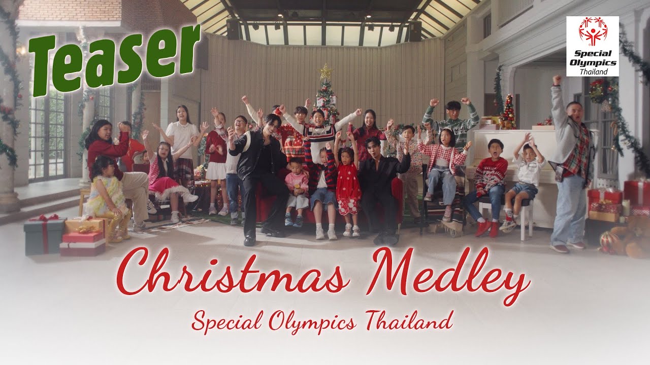 GMMTV's tweet card. Teaser : Christmas Medley, Special Olympics Thailand