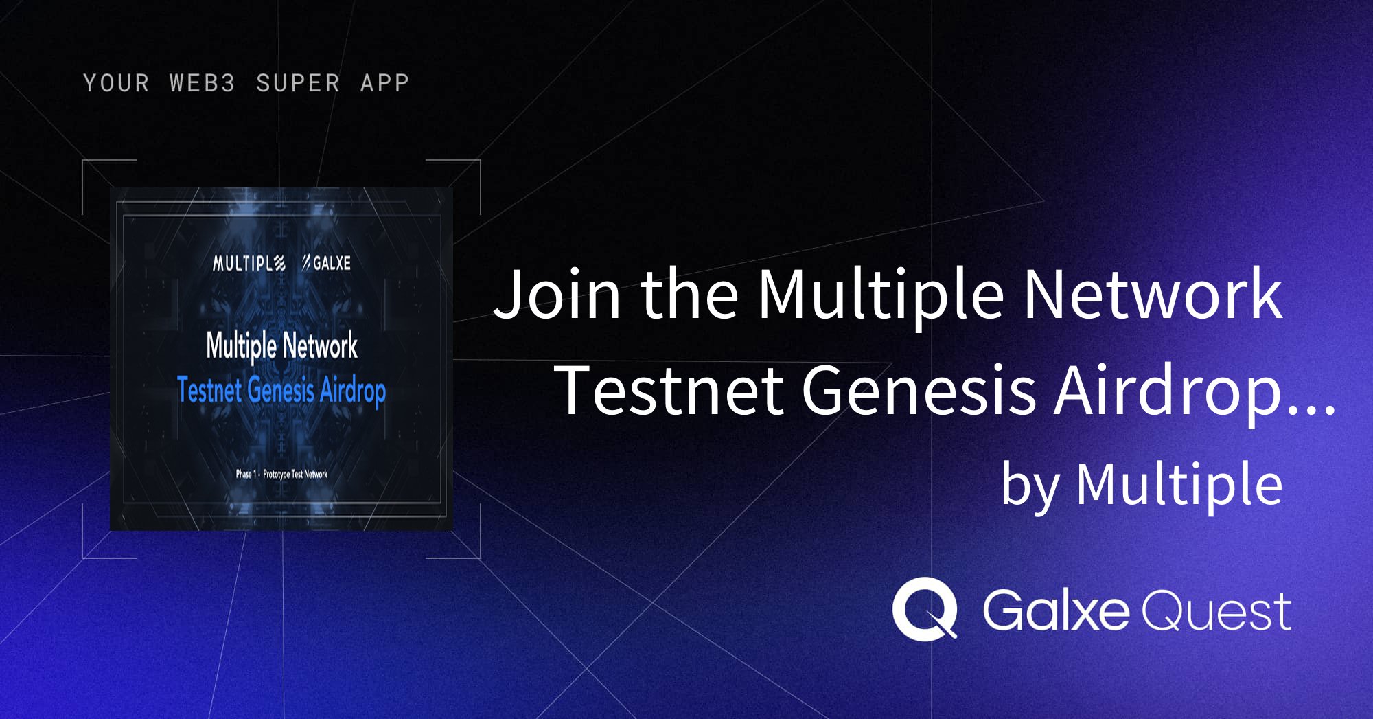MTP_Network's tweet card. Join Join the Multiple Network Testnet Genesis Airdrop Campaign! 🚀 - by Multiple on Galxe. Earn rewards to enhance your web3 presence and reputation.