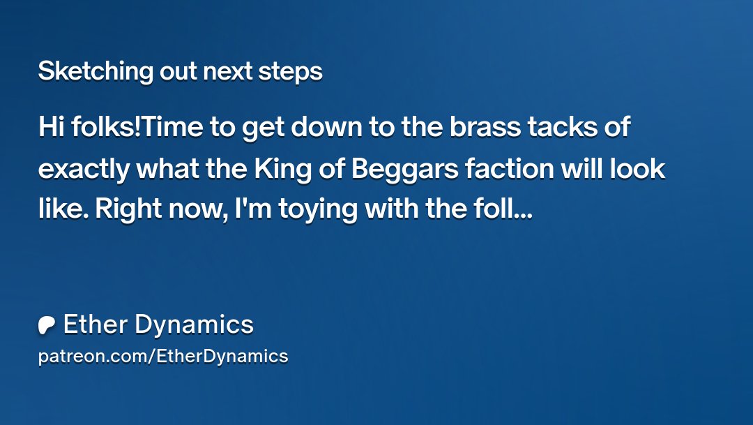 EtherDynamics's tweet card. Get more from Ether Dynamics on Patreon